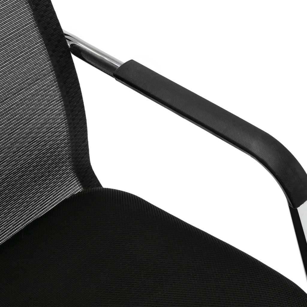 vidaXL biroja krēsls, melns tīklveida audums