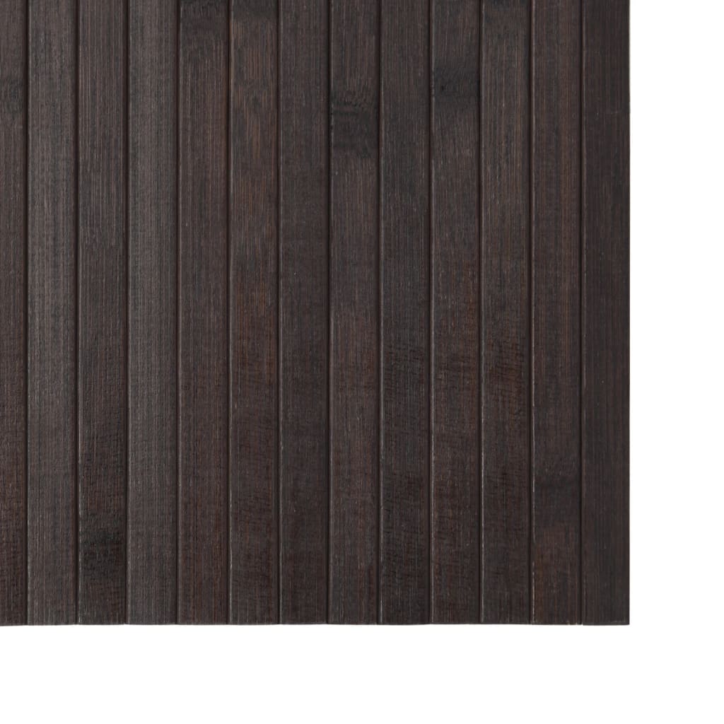 vidaXL paklājs, taisnstūra forma, tumši brūns, 60x500 cm, bambuss