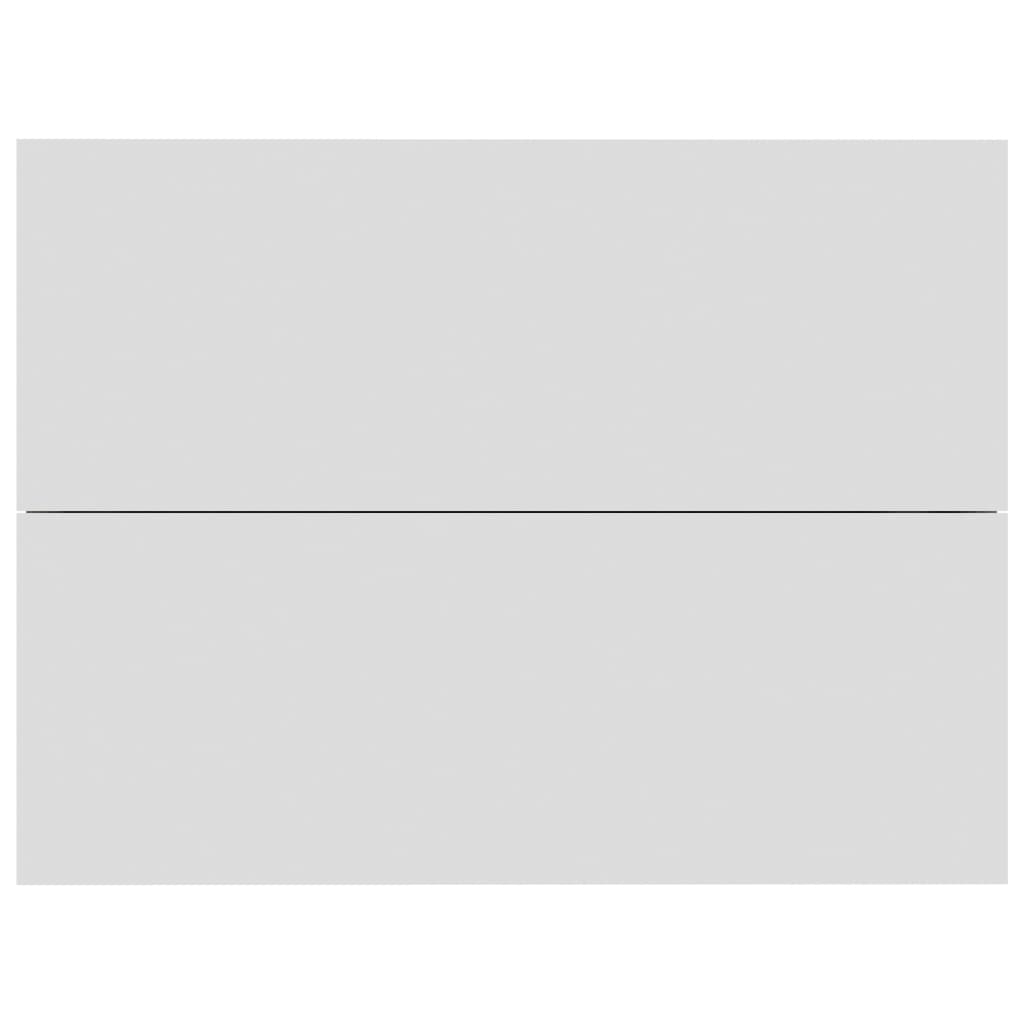 vidaXL naktsskapītis, balta, ozola krāsa, 40x30x30 cm, skaidu plāksne