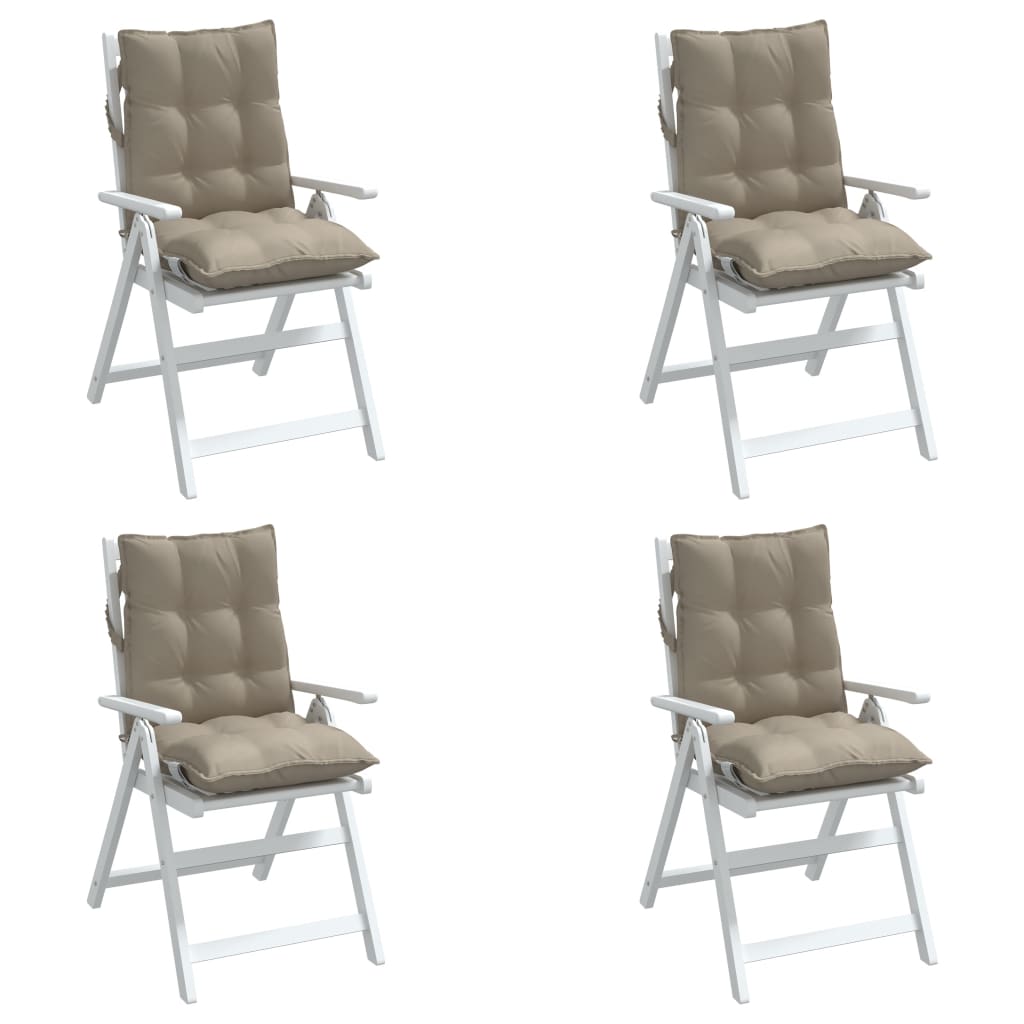 vidaXL dārza krēslu matrači, 4 gab., oksforda audum, pelēkbrūni