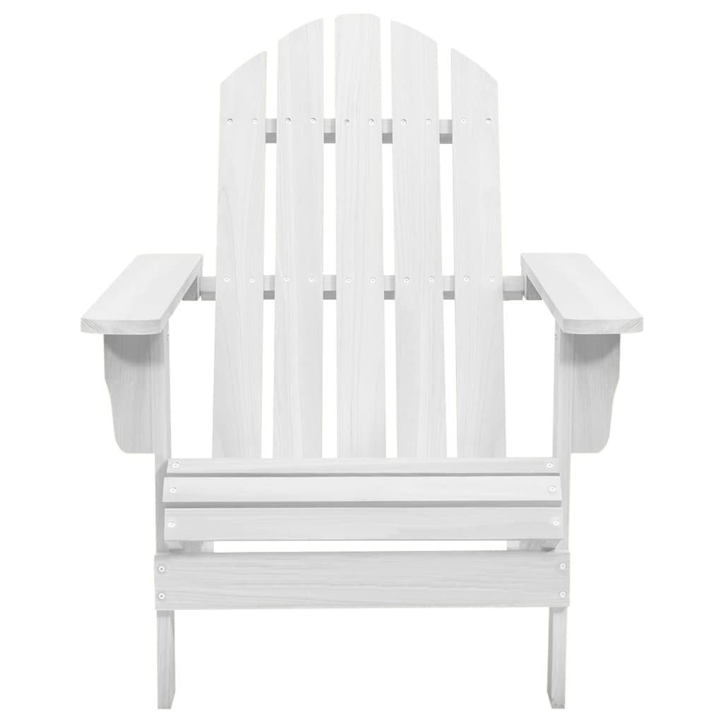 vidaXL dārza krēsls, balts koks