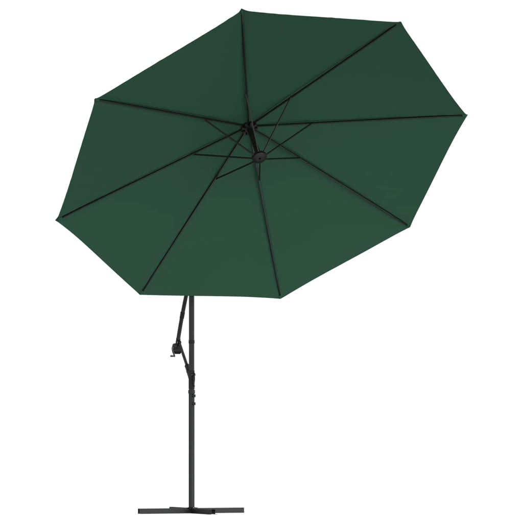 vidaXL konsoles lietussargs, 3.5m, zaļš