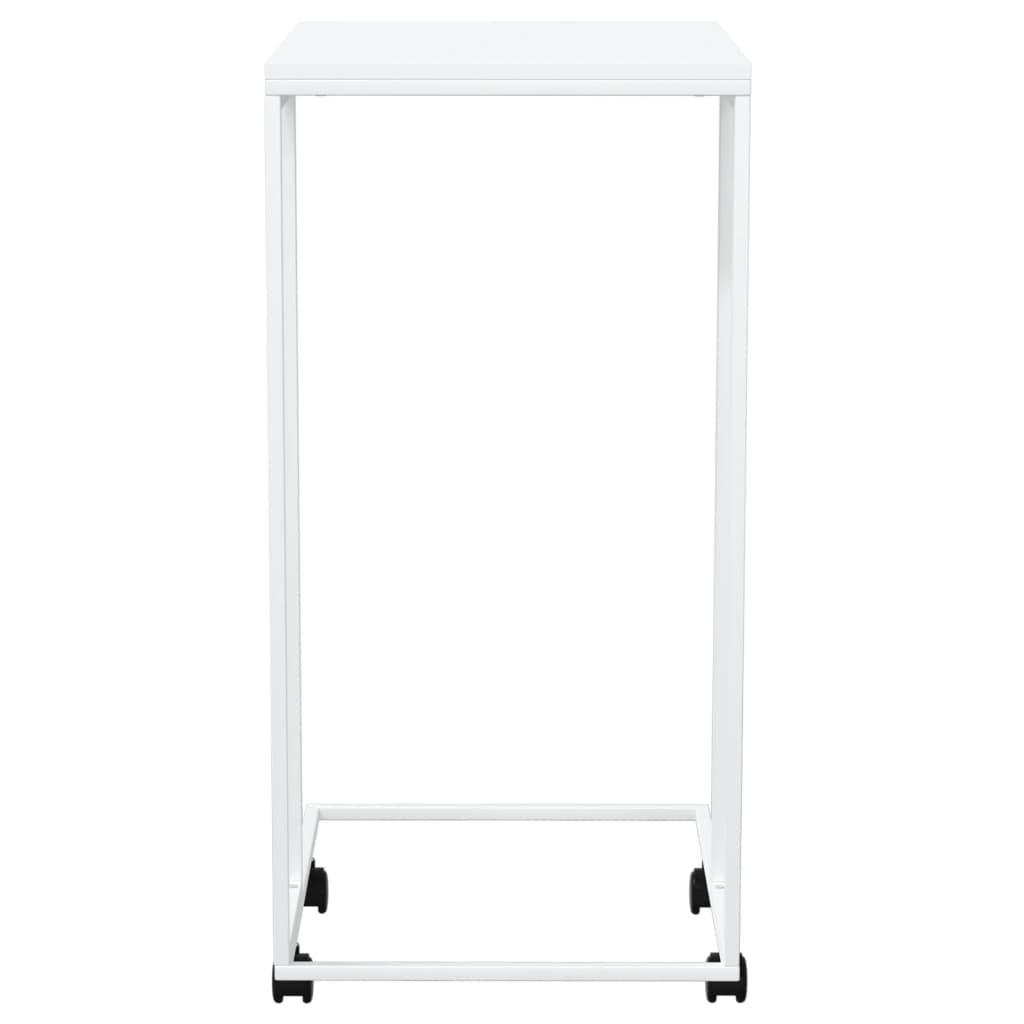 vidaXL galdiņš ar riteņiem, balts, 40x30x63,5 cm, inženierijas koks
