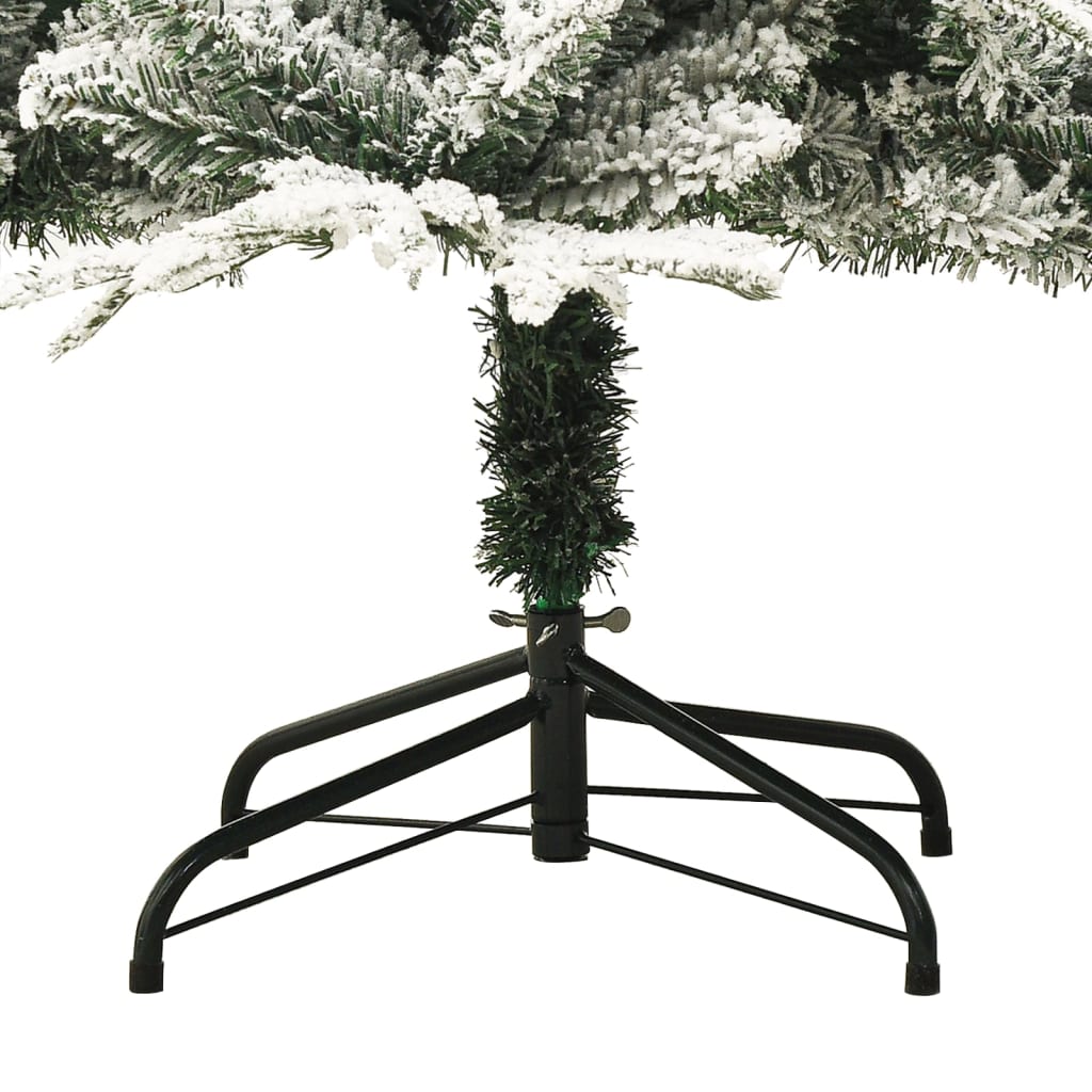vidaXL mākslīgā Ziemassvētku egle ar sniegu, zaļa, 150 cm, PVC&PE