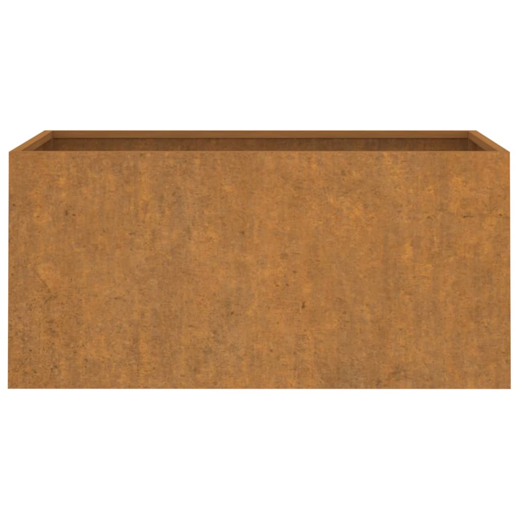 vidaXL dārza puķu kaste, 62x30x29 cm, kortena tērauds