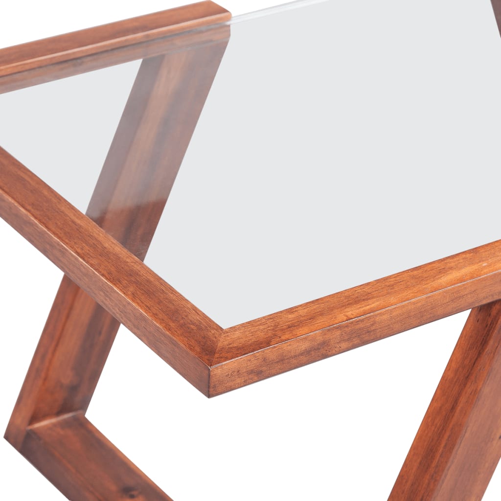 vidaXL kafijas galdiņš, 100x50x40 cm, akācijas masīvkoks, brūns