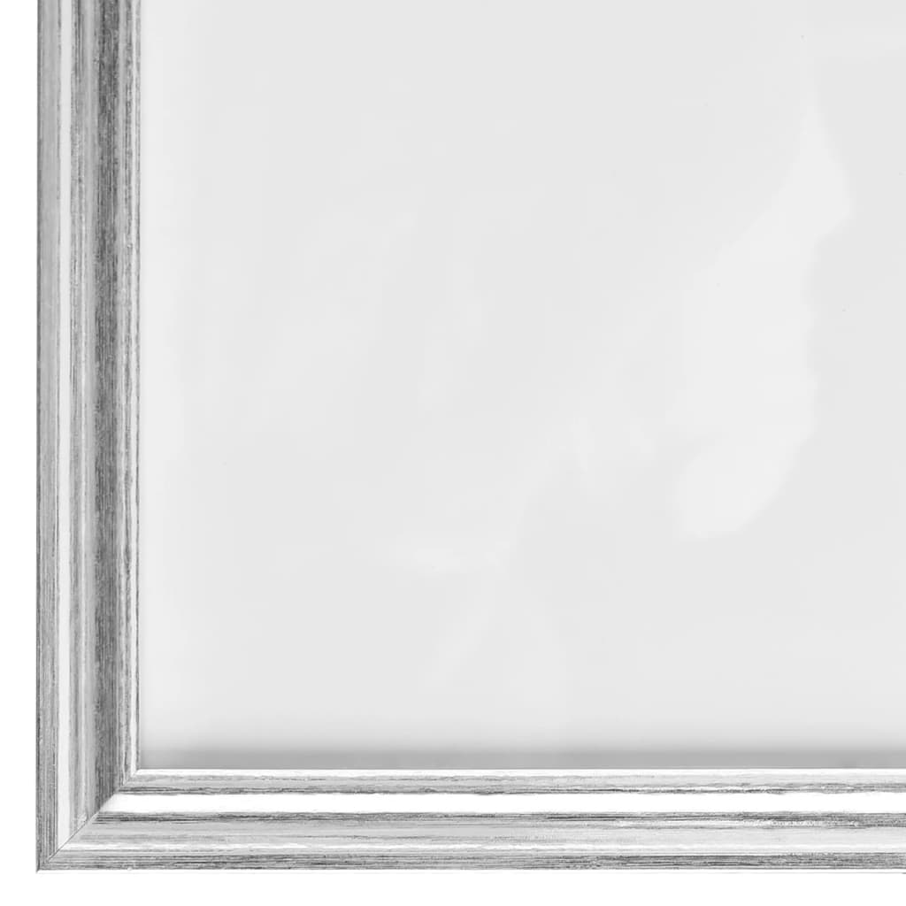 vidaXL foto rāmji, 3 gab., sienai, galdam, sudrabaini, 42x59,4 cm, MDF