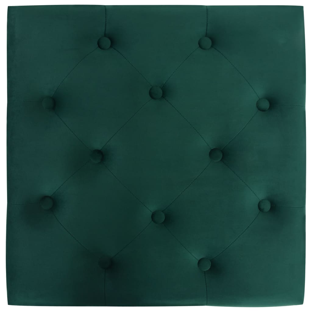 vidaXL soliņš, tumši zaļš, 60x60x36 cm, samts