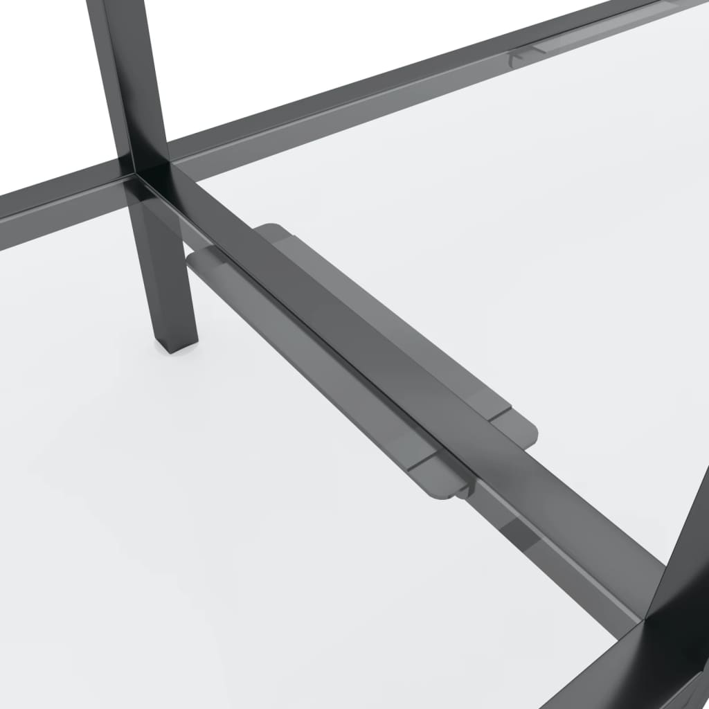 vidaXL konsoles galdiņš, 140x35x75,5 cm, rūdīts stikls, caurspīdīgs
