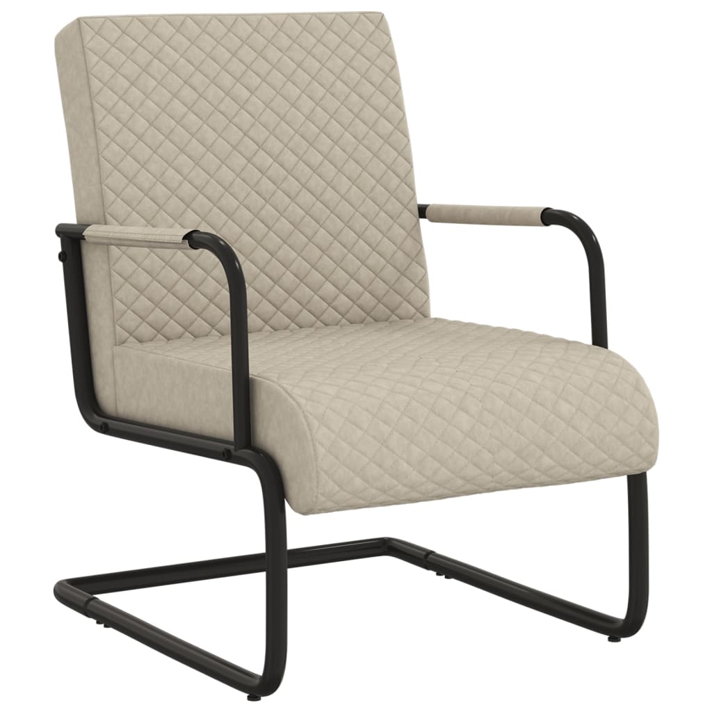 vidaXL konsoles krēsls, gaiši pelēka mākslīgā āda