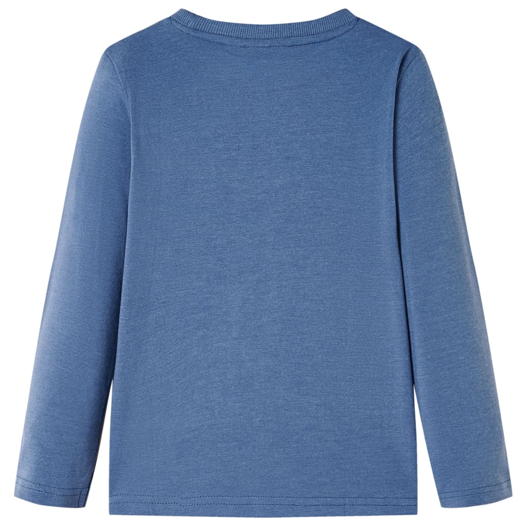 Bērnu T-krekls ar garām piedurknēm, raibi zils, 92