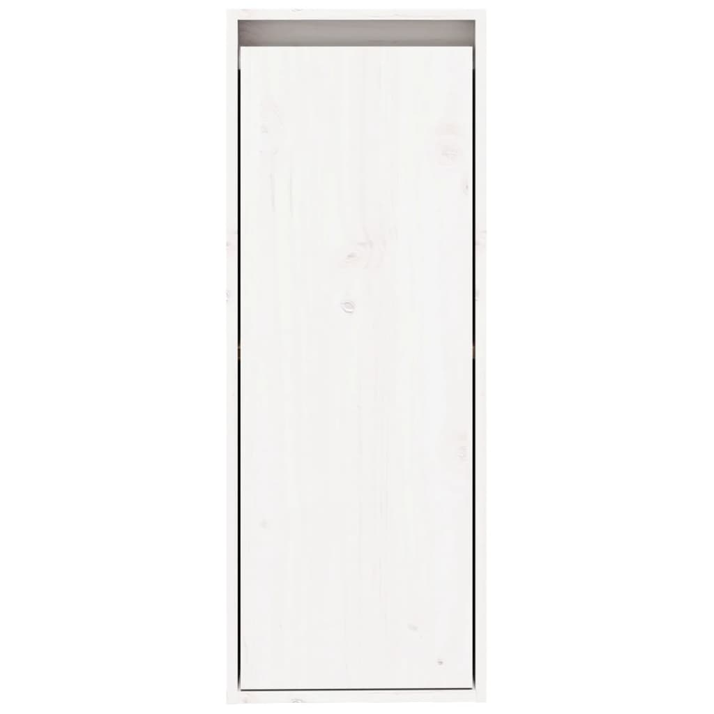 vidaXL sienas skapīši, 2 gab., balti, 30x30x80 cm, priedes masīvkoks