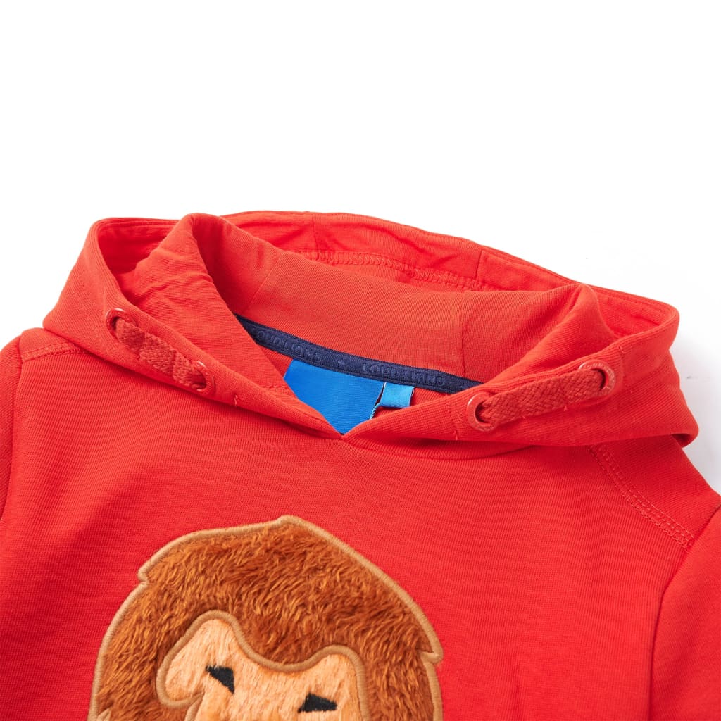 Bērnu džemperis ar kapuci, sarkans, 92