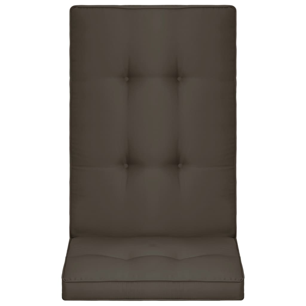 vidaXL dārza krēslu spilveni, 4 gab., antracītpelēki, 120x50x5 cm