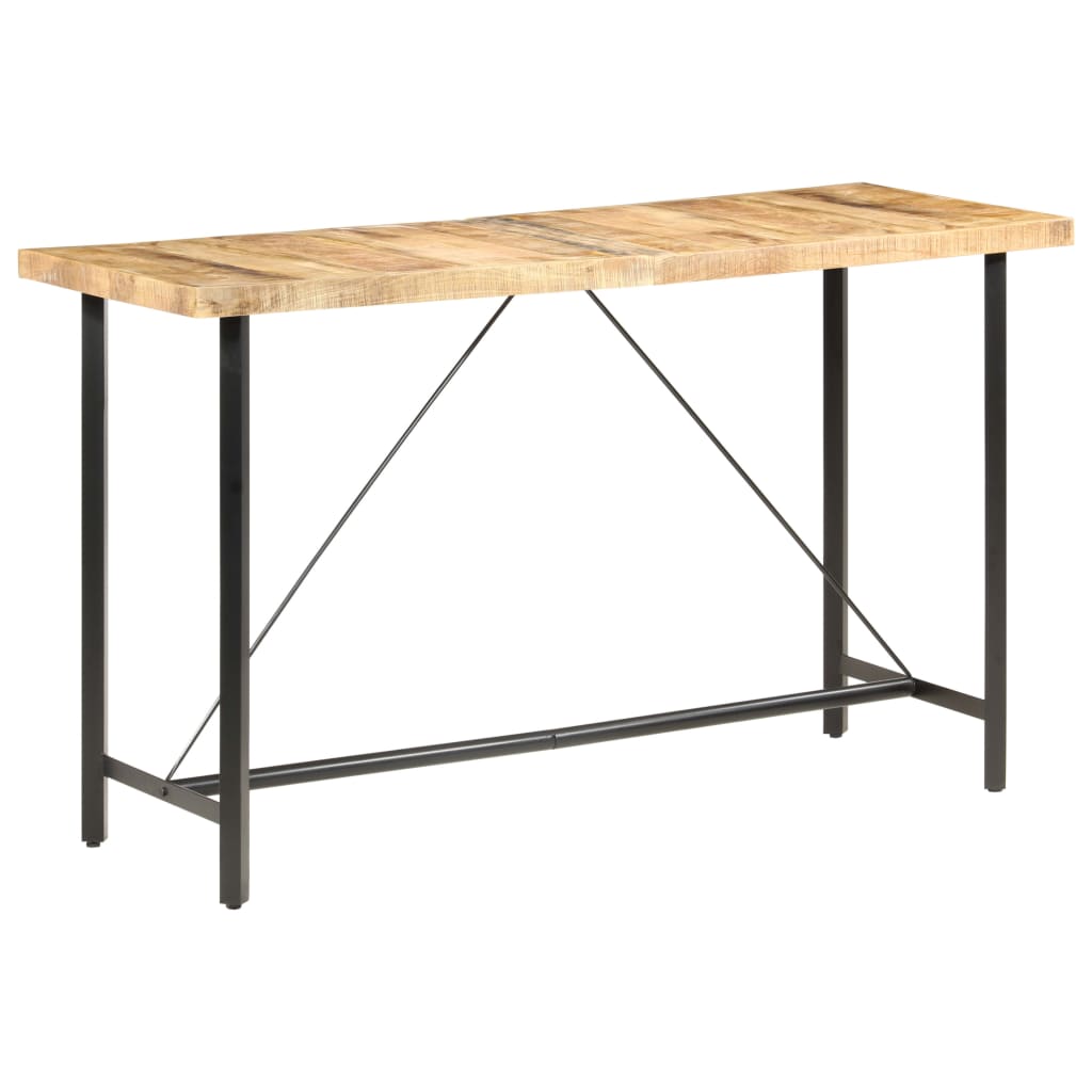 vidaXL bāra galds, 180x70x107 cm, neapstrādāts mango koks