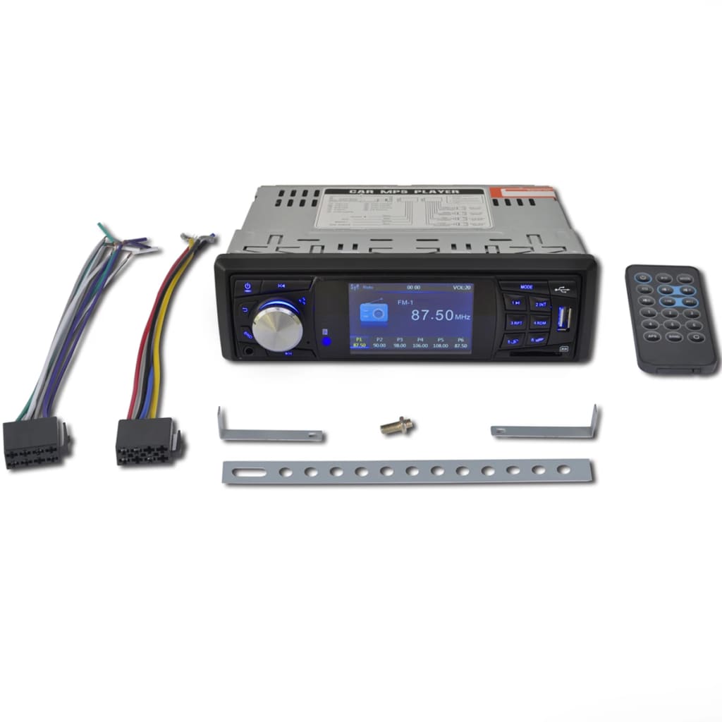 Auto stereo magnetola 1 DIN MP3 MP5 FM ar 3 collu HD ekrānu