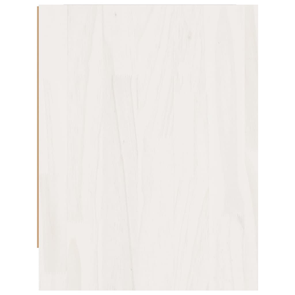 vidaXL naktsskapīši, 2 gab., balti, 40x30,5x40 cm, priedes masīvkoks