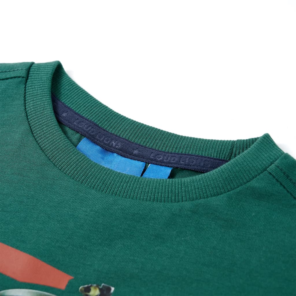 Bērnu krekls ar garām piedurknēm, zaļš, 92