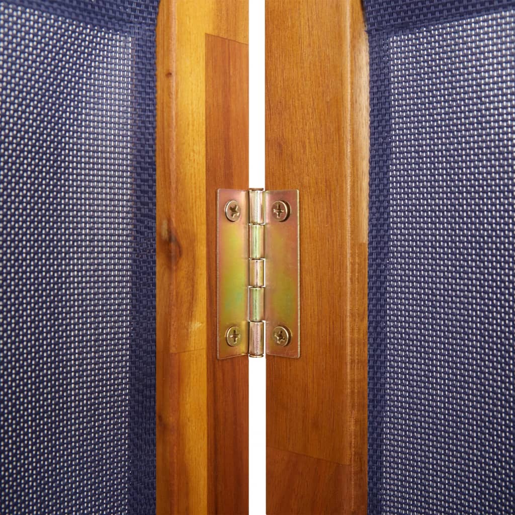 vidaXL 3-paneļu istabas aizslietnis, 210x190 cm, tumši zils