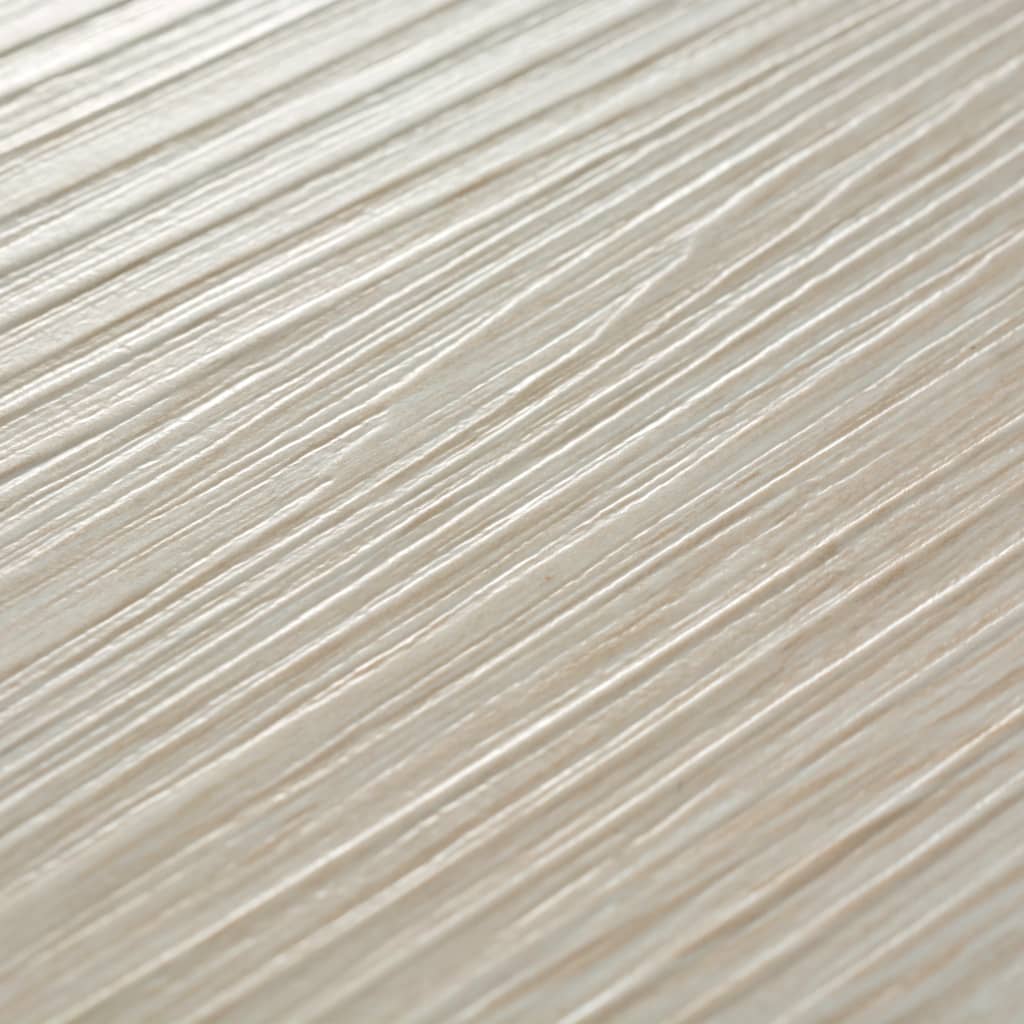 vidaXL grīdas dēļi, pašlīmējoši, 5,21 m², balta ozolkoka krāsa, PVC