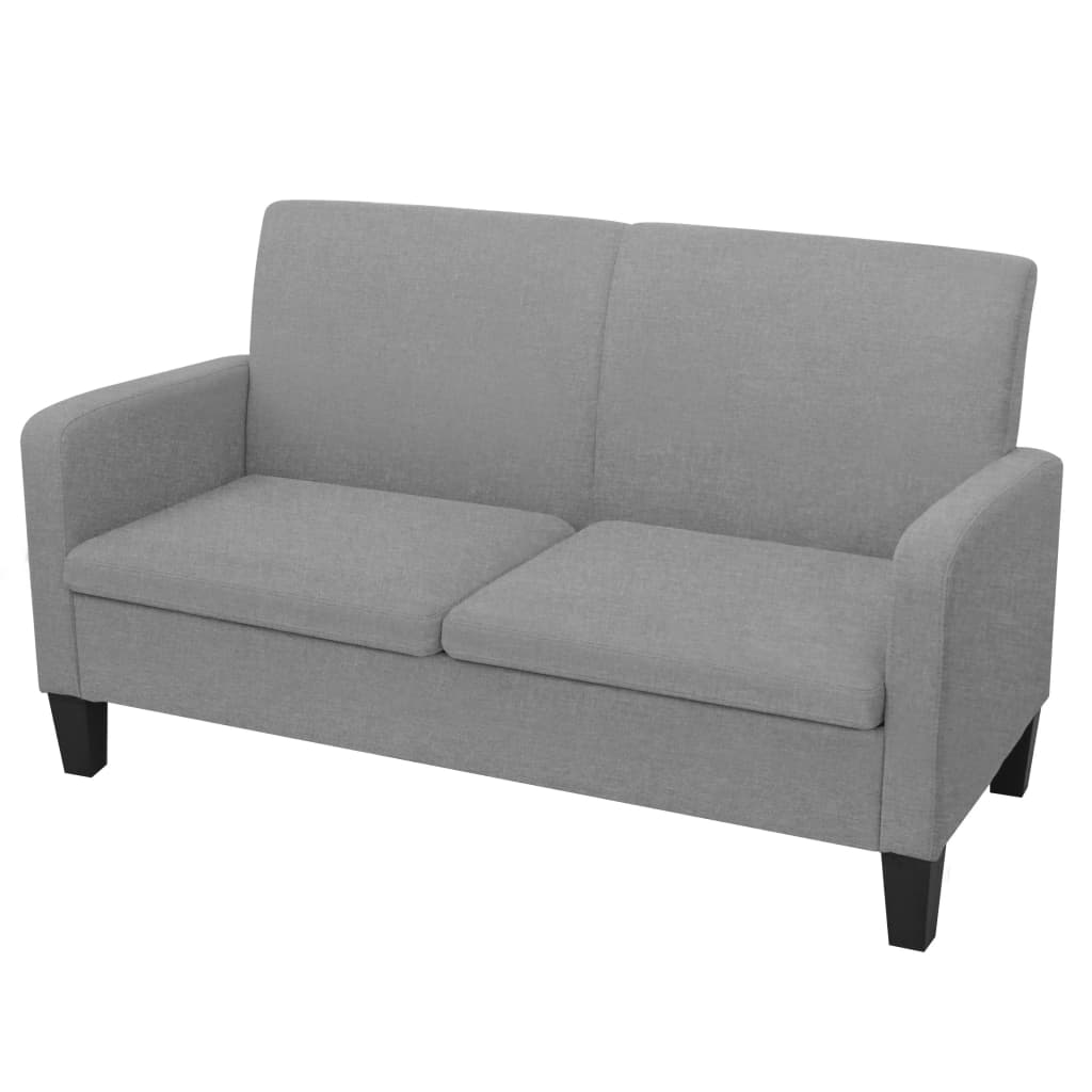 vidaXL dīvāns, divvietīgs, 135x65x76 cm, gaiši pelēks