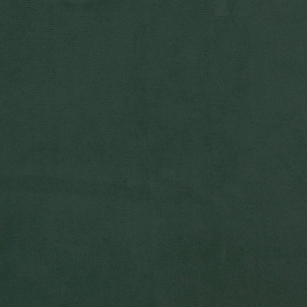vidaXL gultas rāmis, tumši zaļš, 120x190 cm, samts