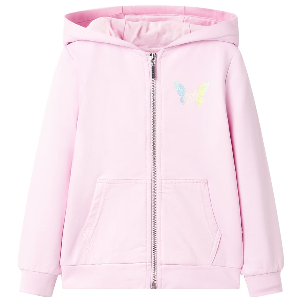 Bērnu jaka ar kapuci, gaiši rozā, 92
