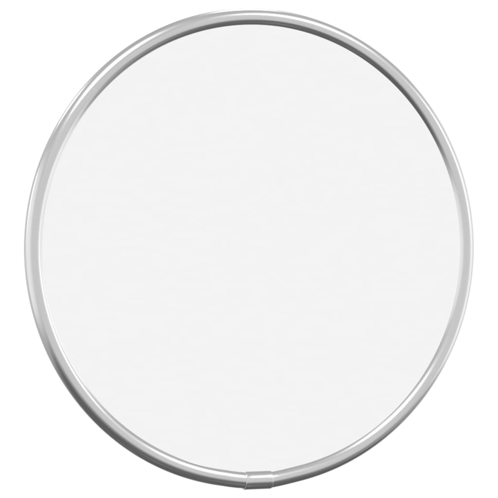 vidaXL sienas spogulis, sudraba krāsā, Ø 20 cm, apaļš