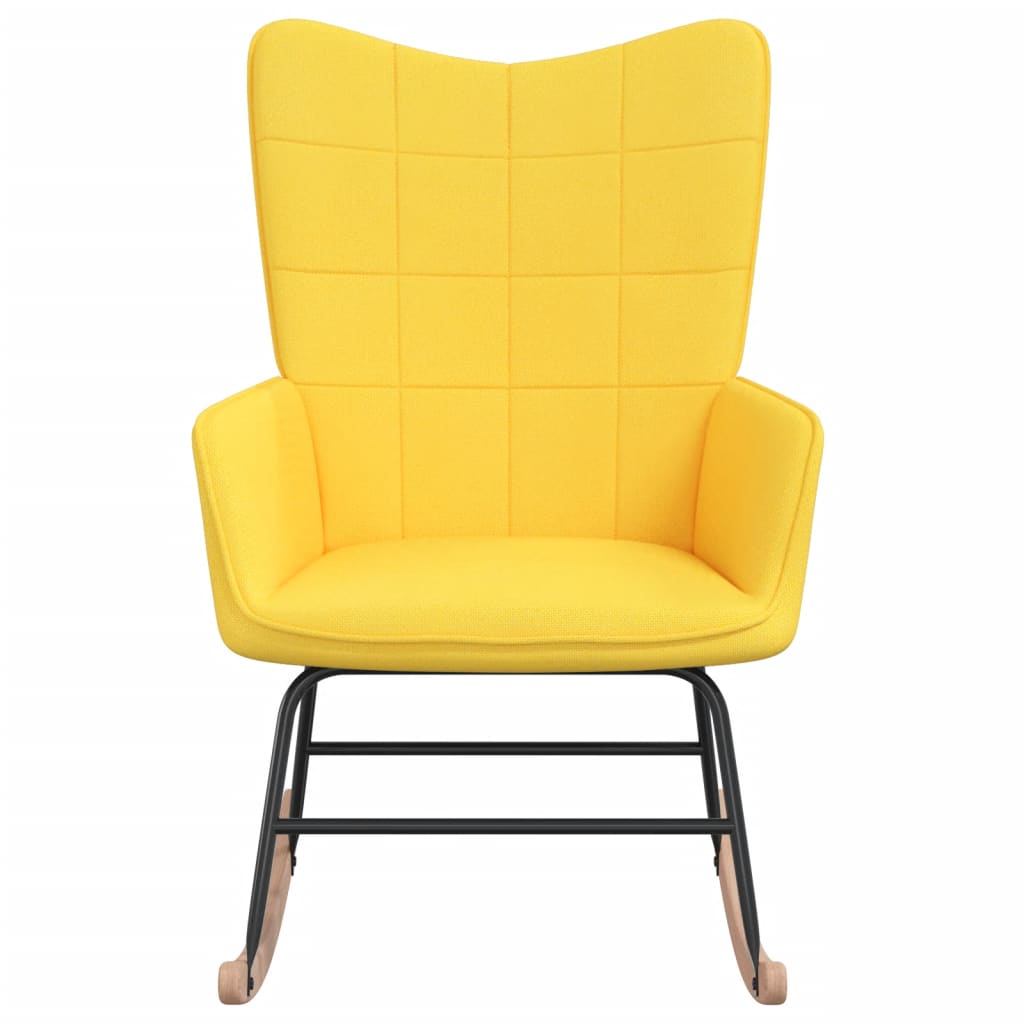 vidaXL šūpuļkrēsls, sinepju dzeltens audums