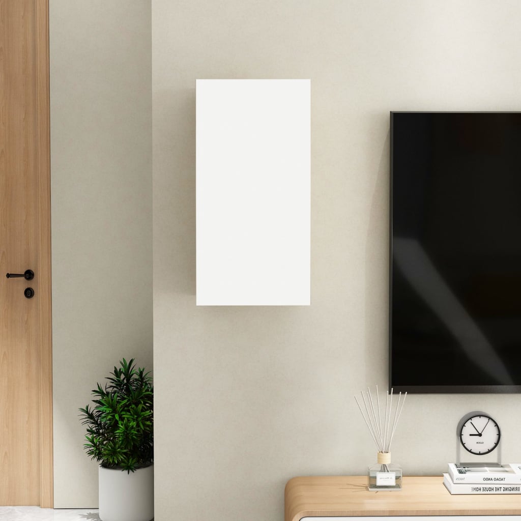 vidaXL TV skapītis, balts, 30,5x30x60 cm, skaidu plāksne
