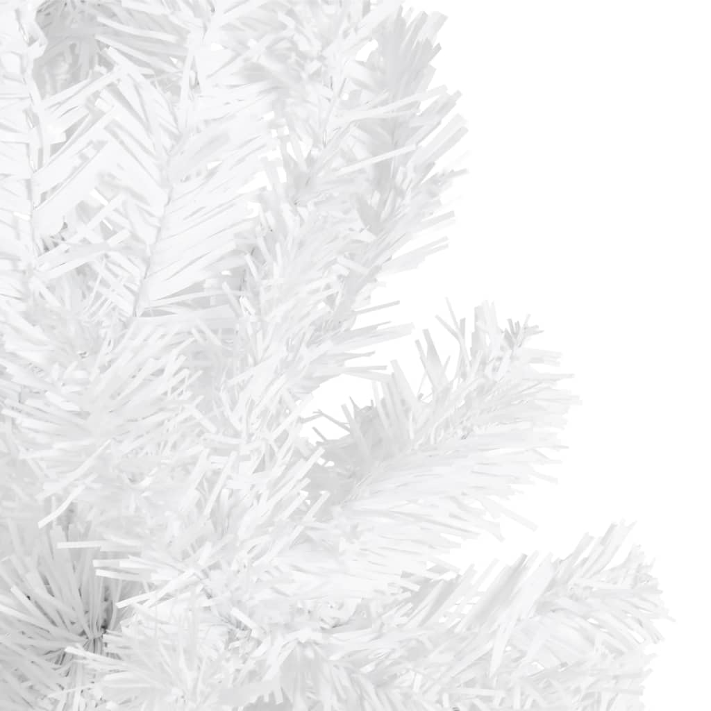 vidaXL Ziemassvētku egle, šaura, balta, 210 cm