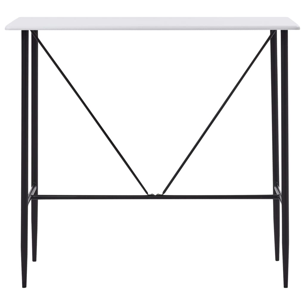 vidaXL bāra galds, balts, 120x60x110 cm, MDF