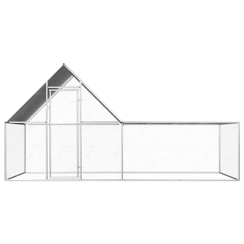 vidaXL vistu būris, 4x2x2 m, cinkots tērauds