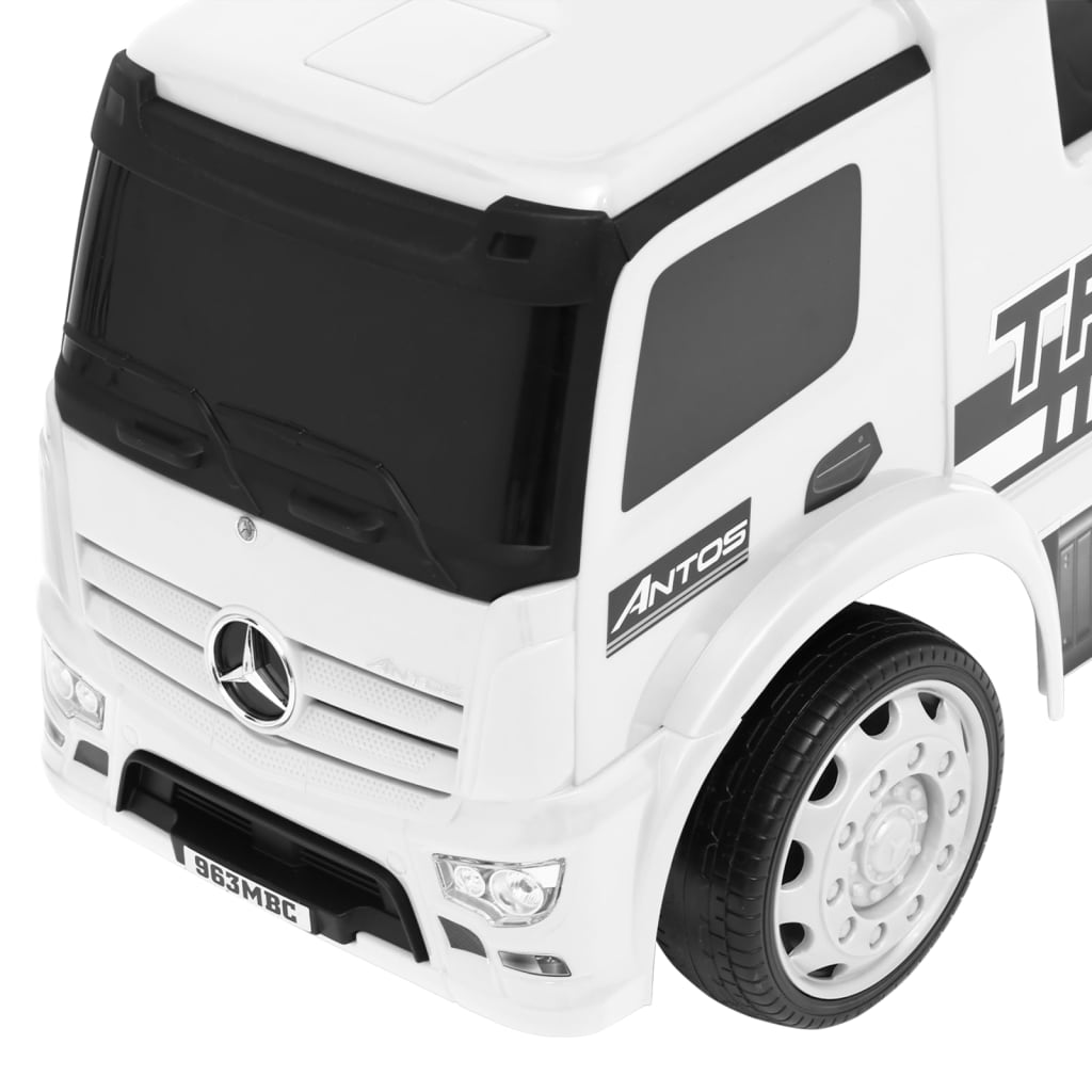 vidaXL stumjams rotaļu auto, Mercedes-Benz Truck, balts