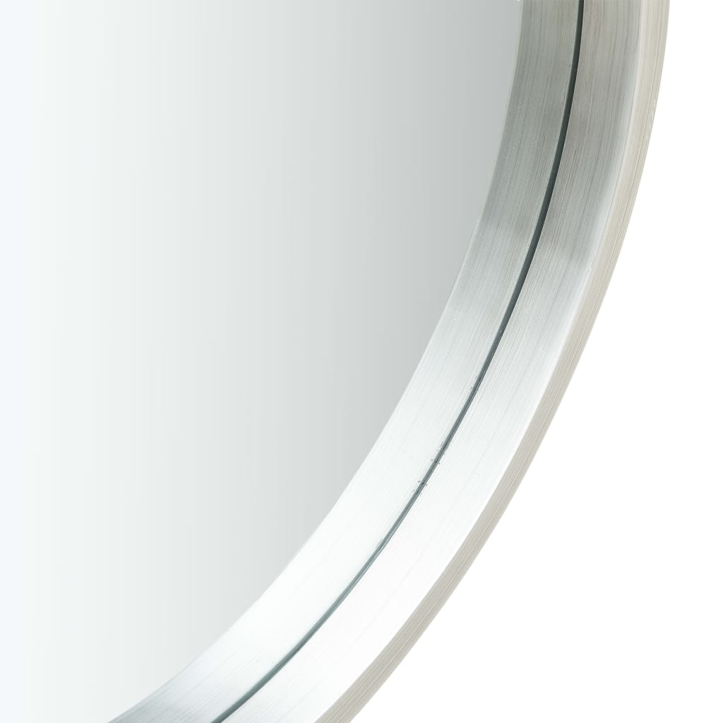 vidaXL sienas spogulis ar siksnu, 40 cm, sudraba krāsā