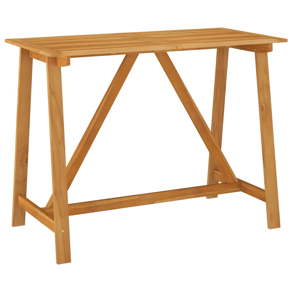 vidaXL dārza bāra galds, 140x70x104 cm, akācijas masīvkoks
