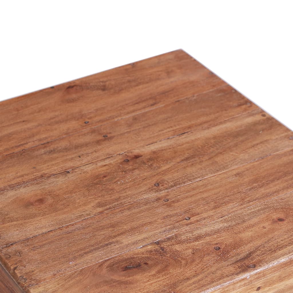 vidaXL kafijas galdiņš, 53x50x50 cm, pārstrādāts masīvkoks