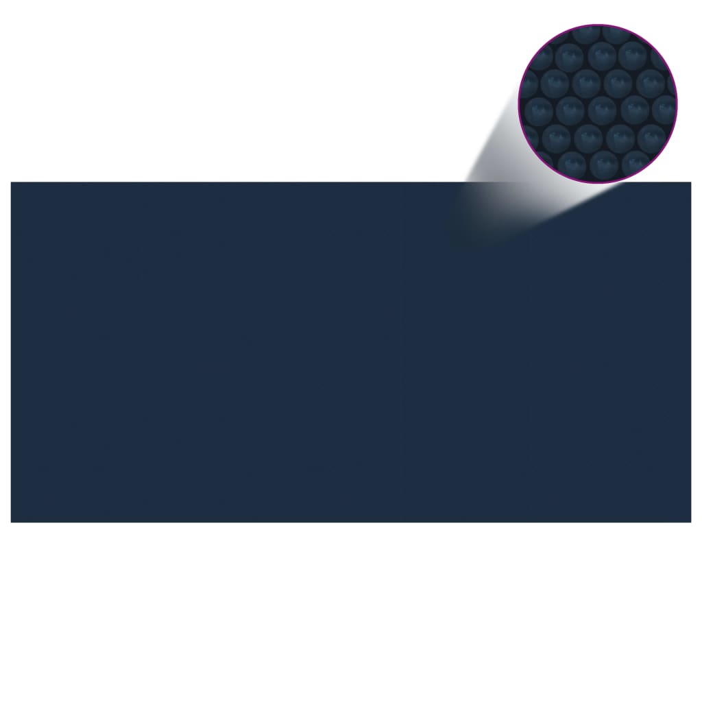 vidaXL baseina pārklājs, solārs, peldošs, 1000x500 cm, melns un zils