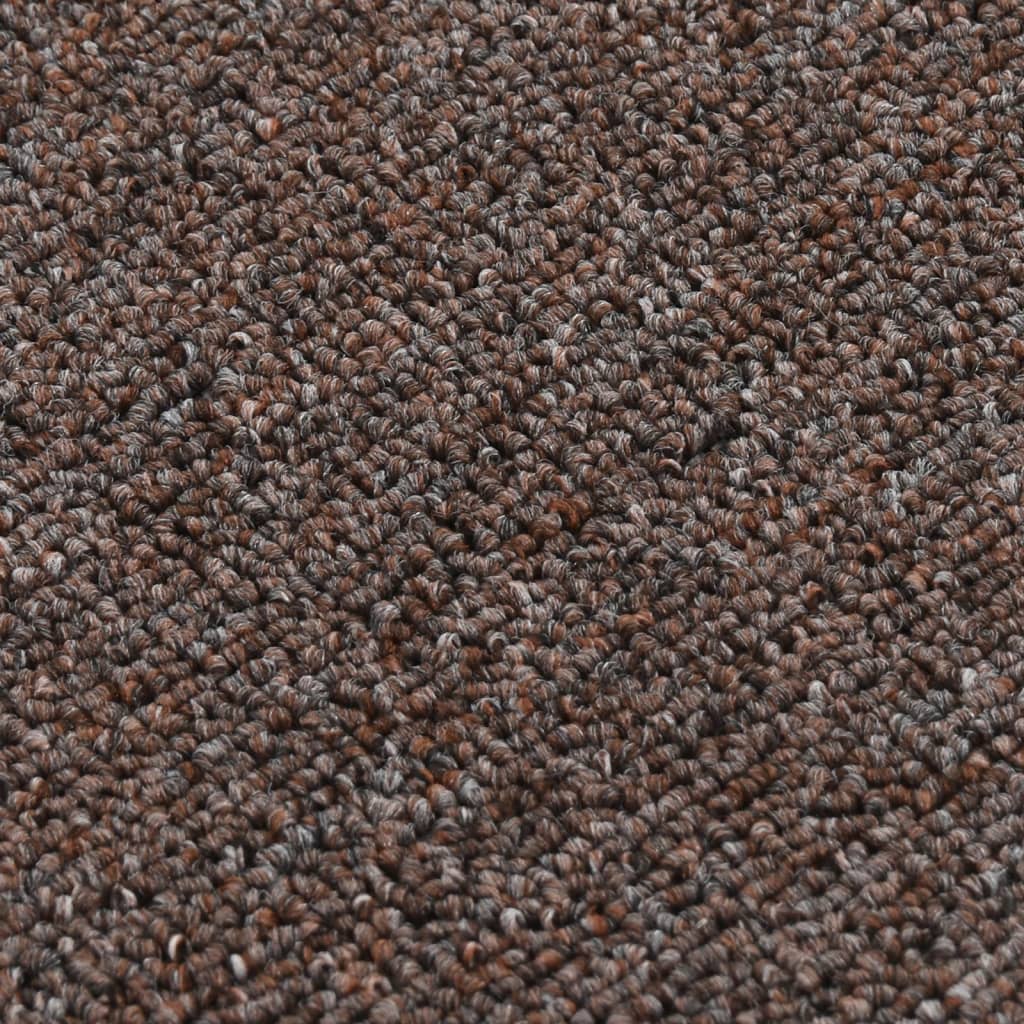 vidaXL kāpņu paklāji, neslīdoši, 15 gab., 60x25 cm, brūni, taisnstūra