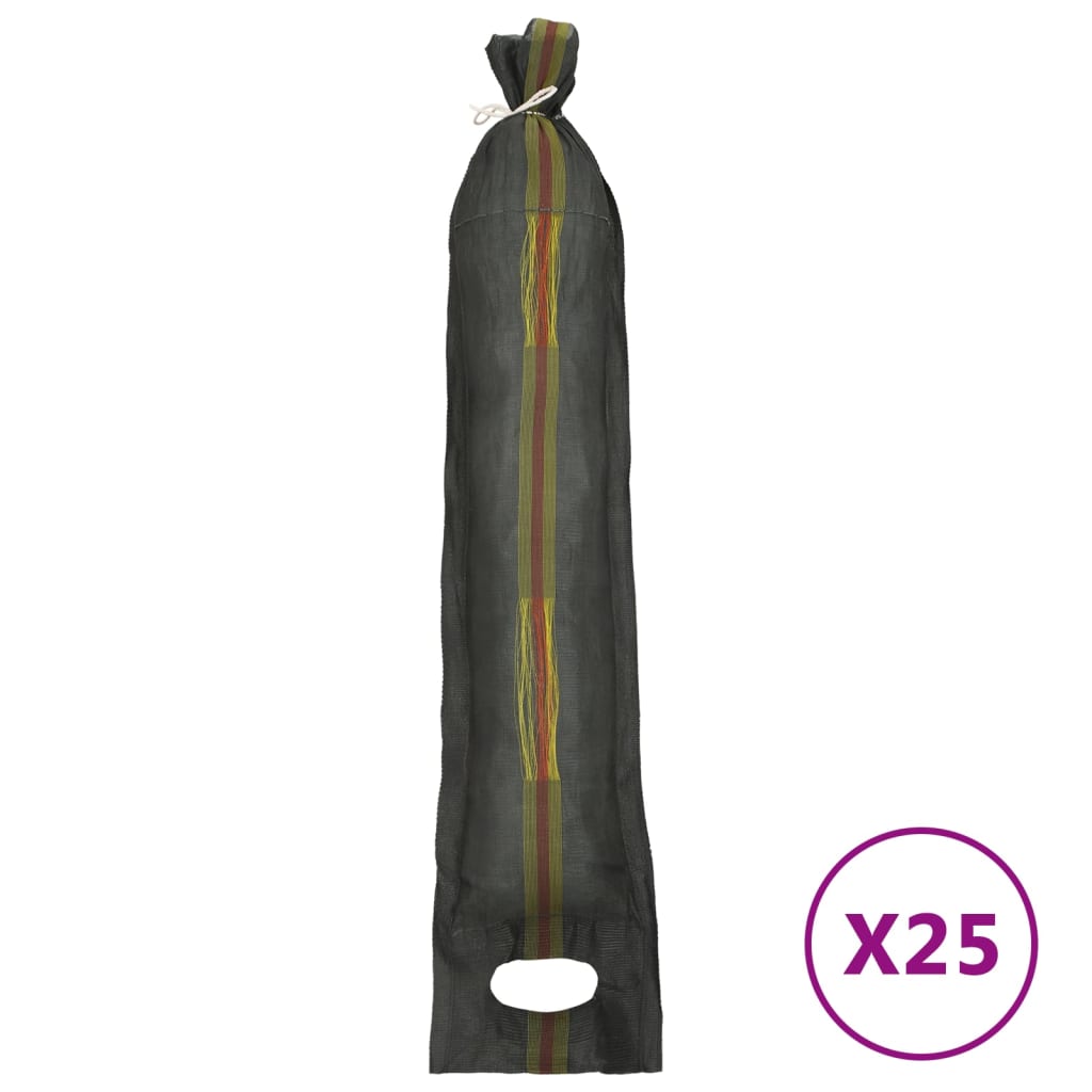 vidaXL smilšu maisi, 25 gab., tumši zaļi, 103x25 cm, HDPE