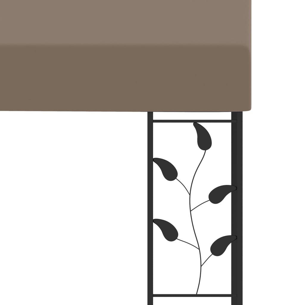vidaXL dārza nojume, stiprināma pie sienas, 6x3x2,5 m, pelēkbrūna