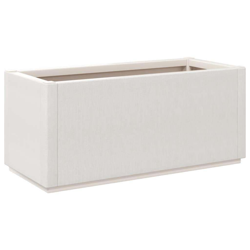 vidaXL dārza puķu kaste, balta, 80x36x35 cm, PP