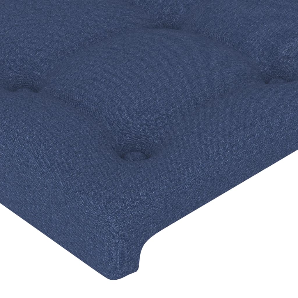 vidaXL gultas rāmis ar galvgali, zils, 80x200 cm audums