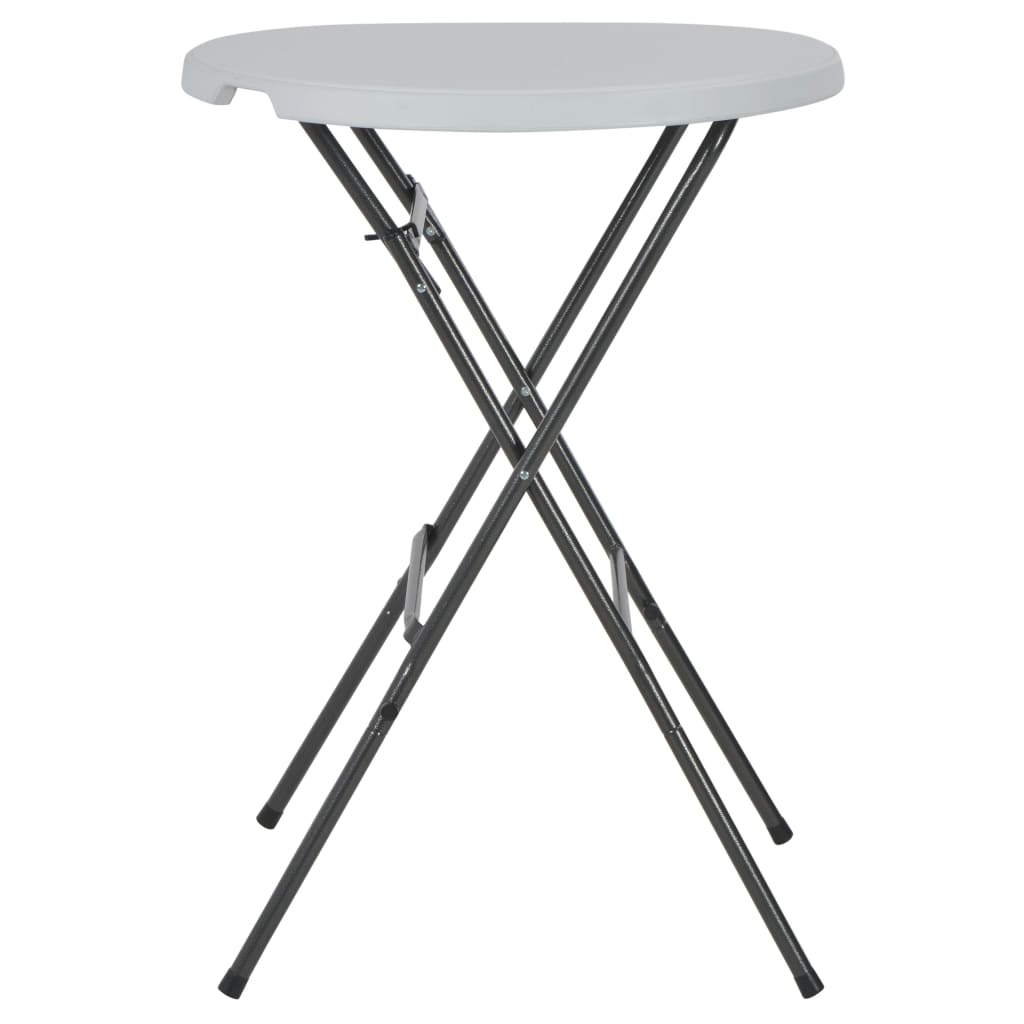 vidaXL saliekams bāra galds, 80x110 cm, balts HDPE