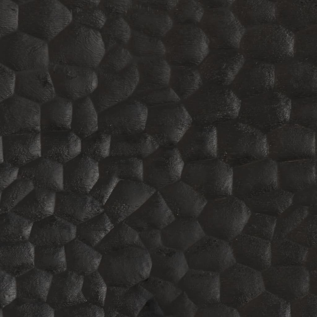 vidaXL naktsskapītis, melns, 50x33x60 cm, mango masīvkoks