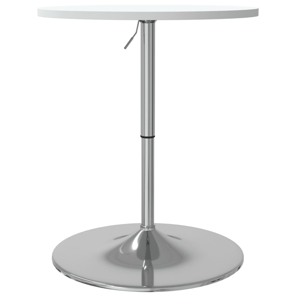 vidaXL bāra galds, 60x60x90 cm, balts, inženierijas koks, tērauds