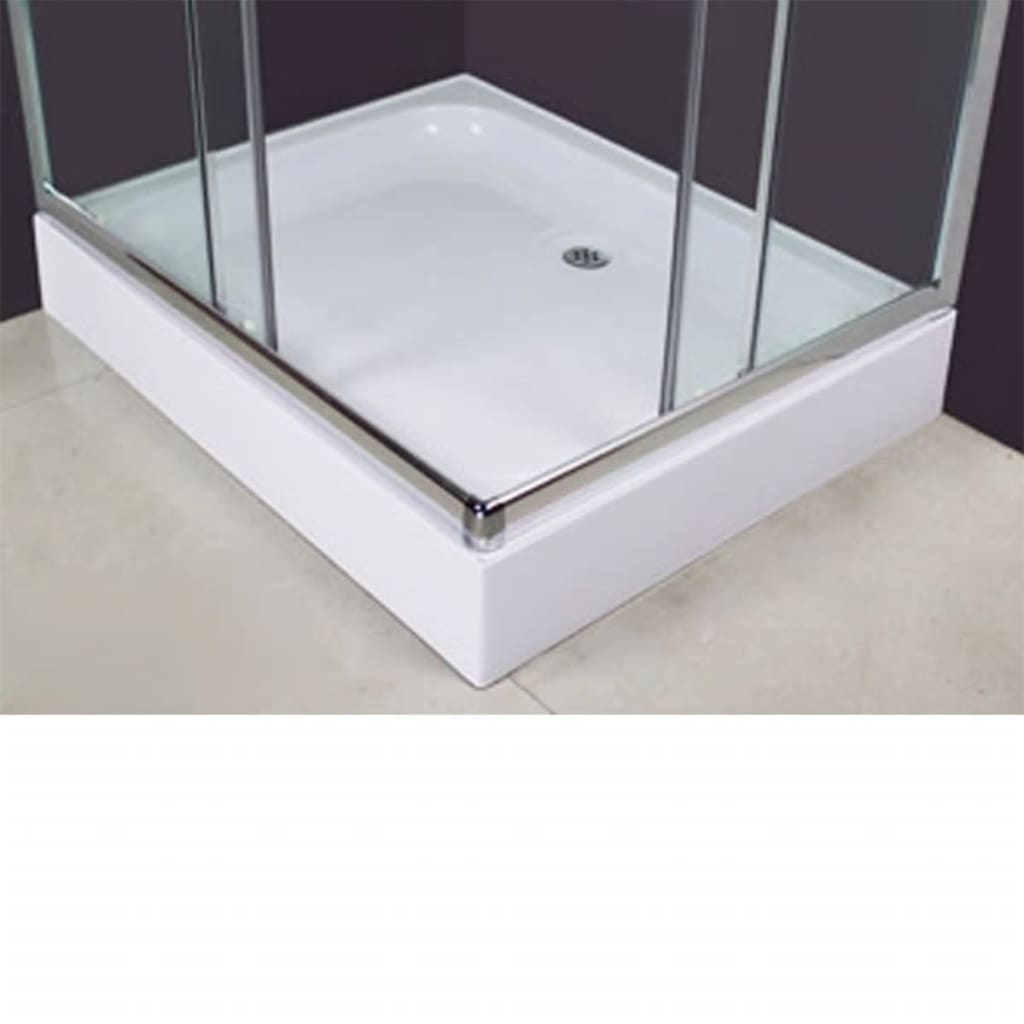 vidaXL dušas kabīne, taisnstūra paliktnis, 100x80x185 cm