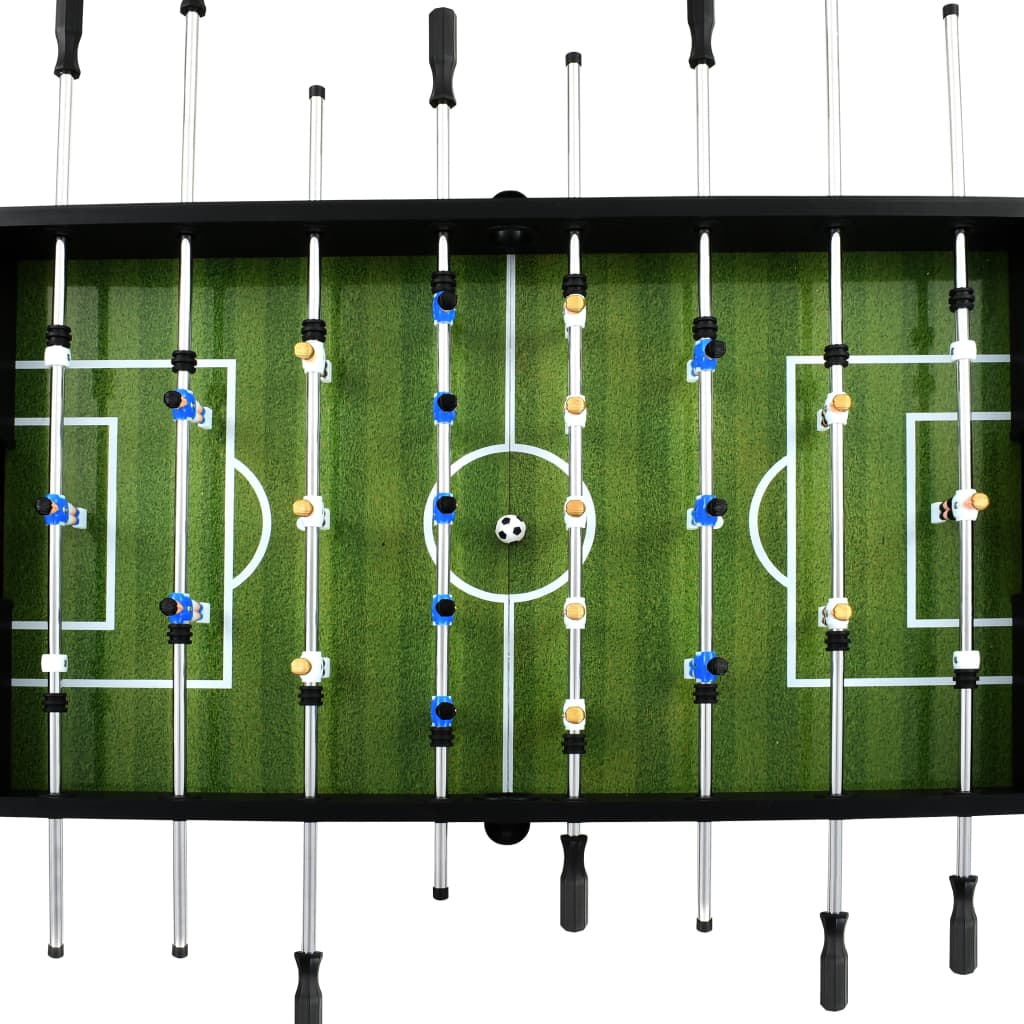 vidaXL galda futbols, 140x74,5x87,5 cm, 60 kg, tērauds, melns