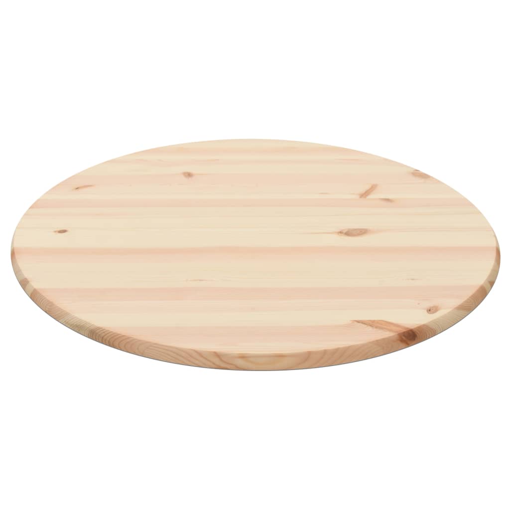 vidaXL galda virsma, dabīgs priedes koks, apaļa, 25 mm, 80 cm