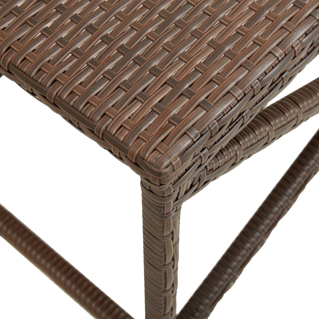 vidaXL dārza sols, 80 cm, brūna PE rotangpalma
